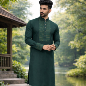 MENS PREMIUM PANJABI- GREEN